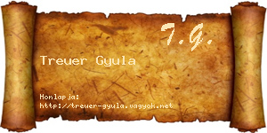 Treuer Gyula névjegykártya