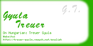 gyula treuer business card